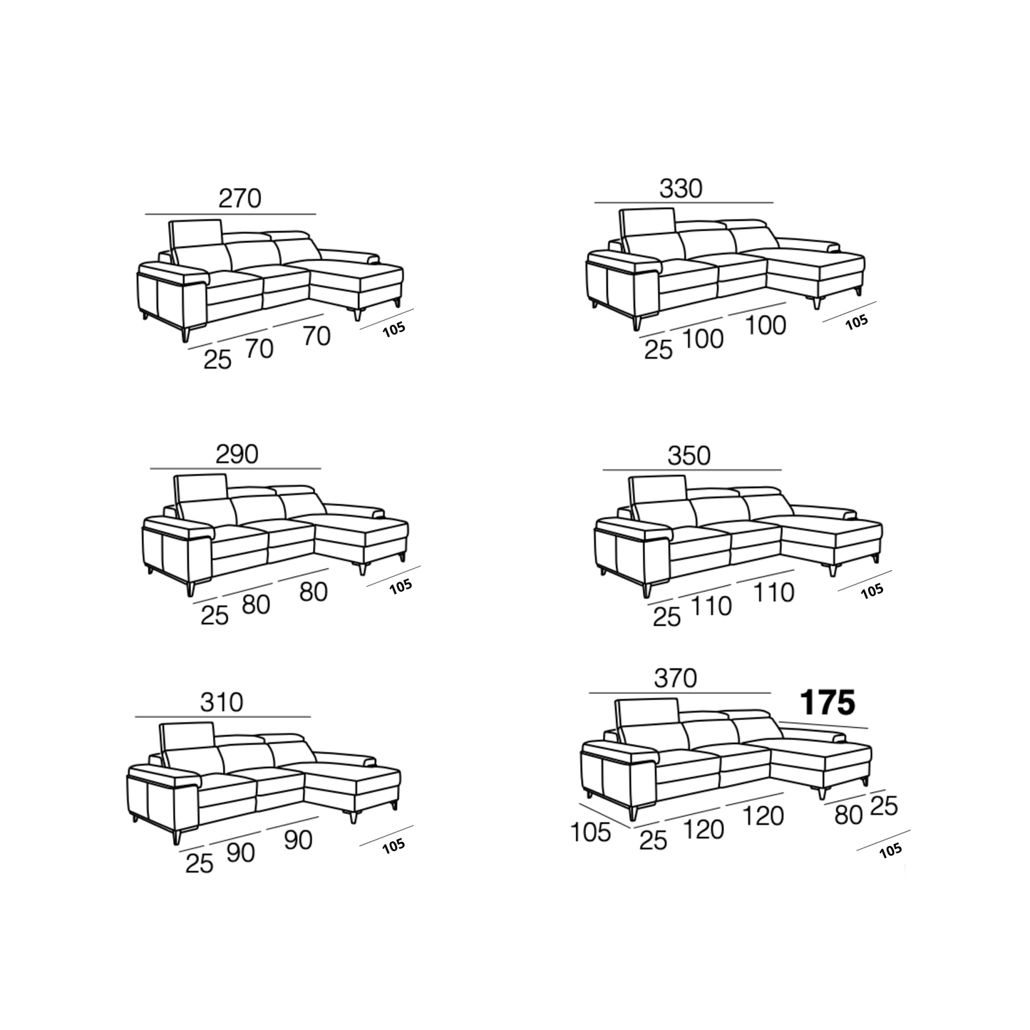 Sofa Essencia chaiselongue