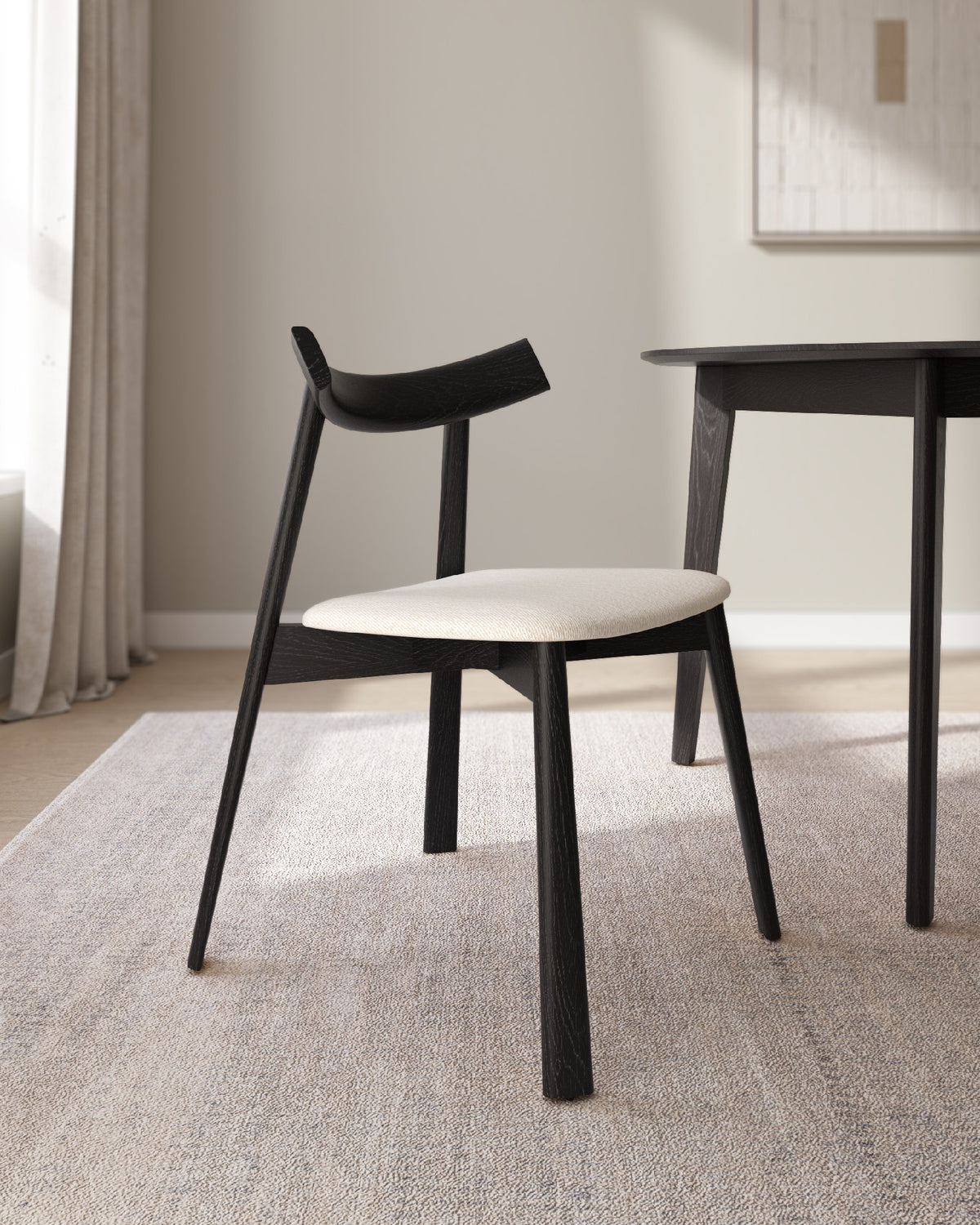 Juego de 2 sillas de comedor Penyagolosa tapizadas - imagen 25
