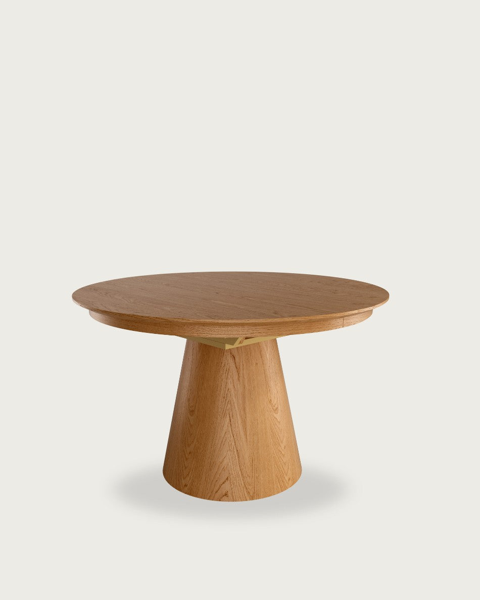 Mesa de comedor Atria - 120(160) × 120 cm - Roble natural
