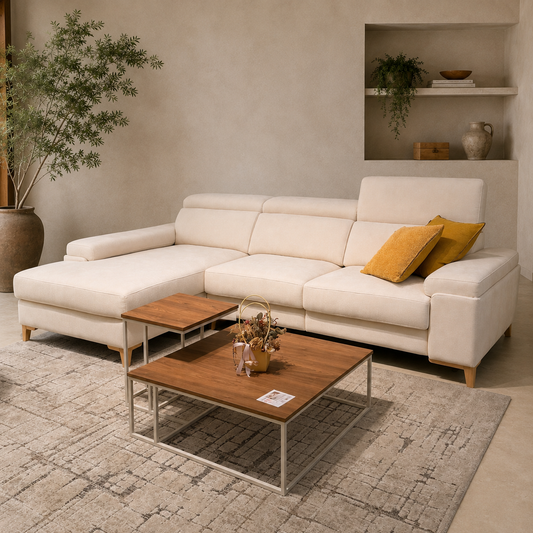Sofa Essencia chaiselongue (asientos deslizantes carro)