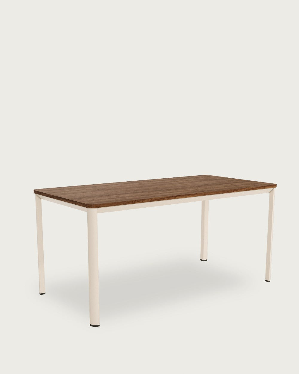 Mesa de comedor Flora - 180 × 90 cm - Sobre Java - Estructura metálica marfil