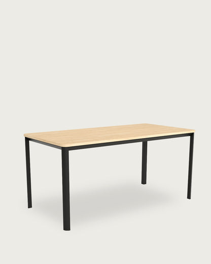 Mesa de comedor Flora - 180 × 90 cm - Sobre Alpin - Estructura metálica negra