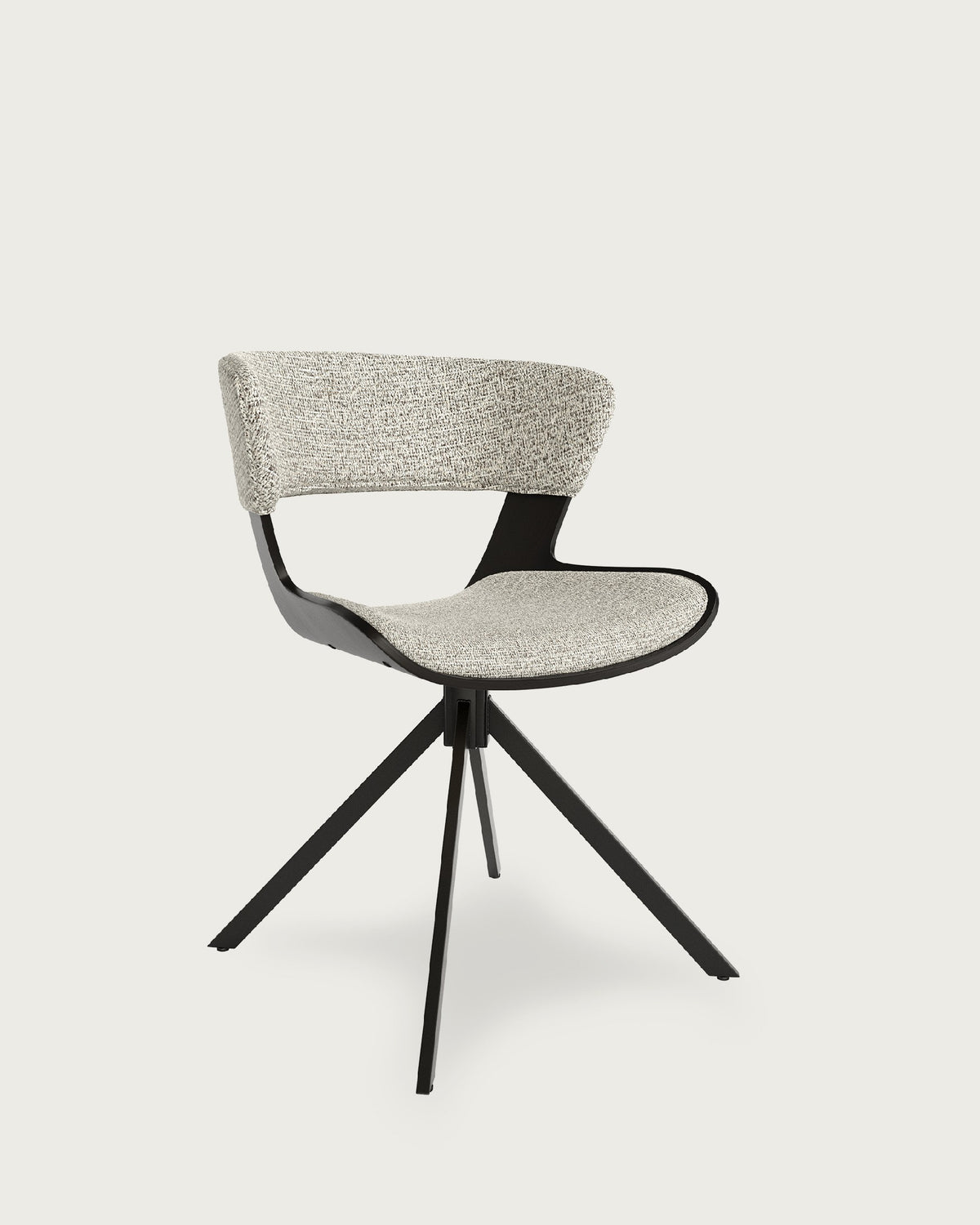 Juego de 2 sillas de comedor Maestrat tapizadas - Tapizado Jaspe - Estructura Roble negro