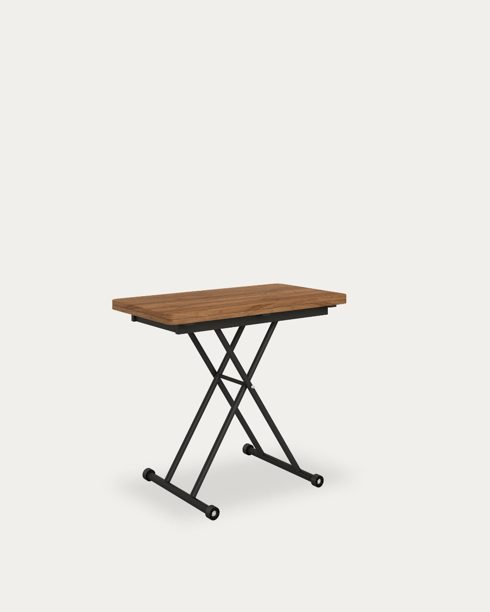 Mesa de comedor extensible Fénix - 48/96 × 90 cm - Sobre Java - Estructura metálica negra
