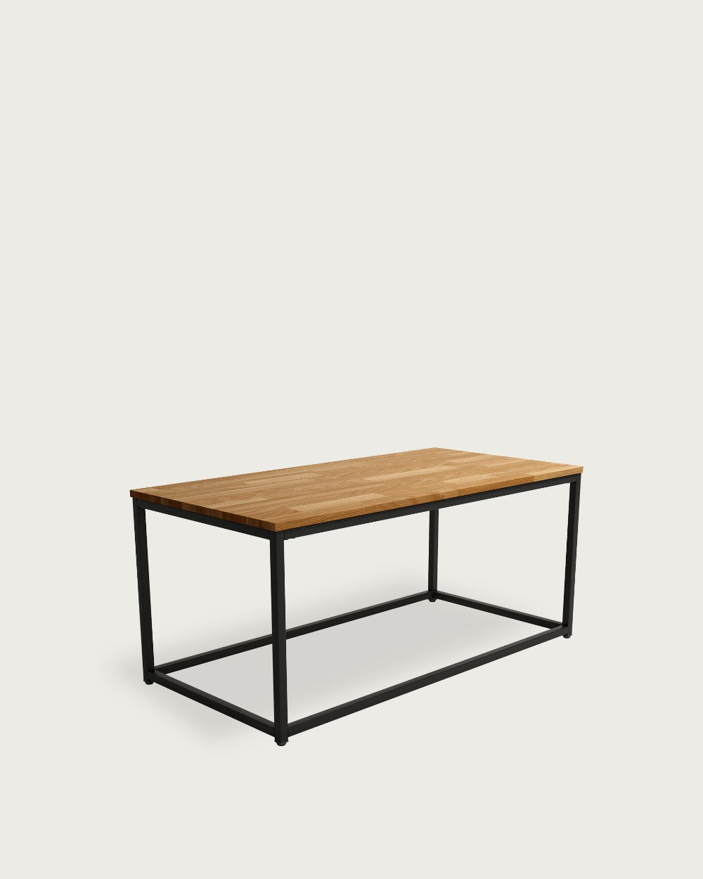 Mesa auxiliar Hiedra - 100 × 50 cm - Sobre Roble Natural - Estructura metálica negra