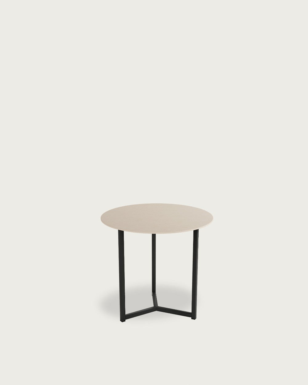 Mesa auxiliar Ícaro - Ø 50 cm - Sobre Arena - Estructura metálica negra