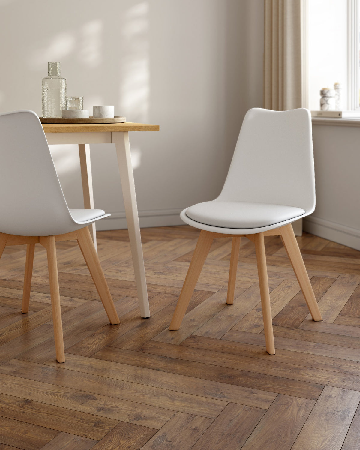Juego de 4 sillas de comedor Saler tapizadas - imagen 3