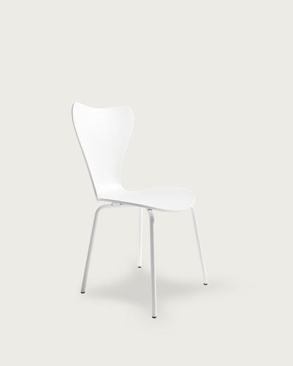 Juego de 4 sillas de cocina Eliana de polipropileno - Blanco