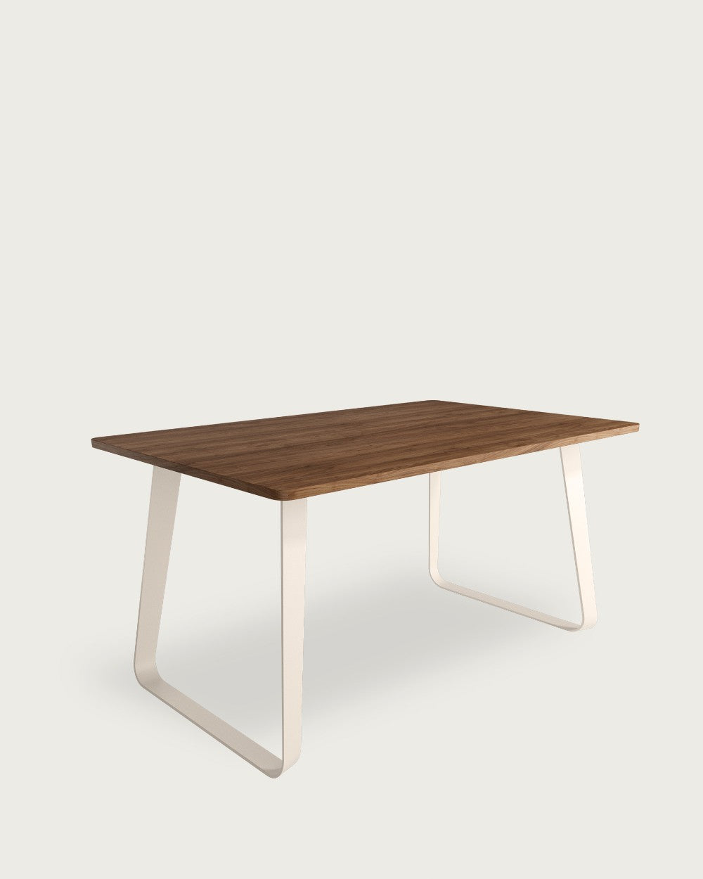 Mesa de comedor Tundra - 180 × 90 cm - Sobre Java - Estructura metálica marfil