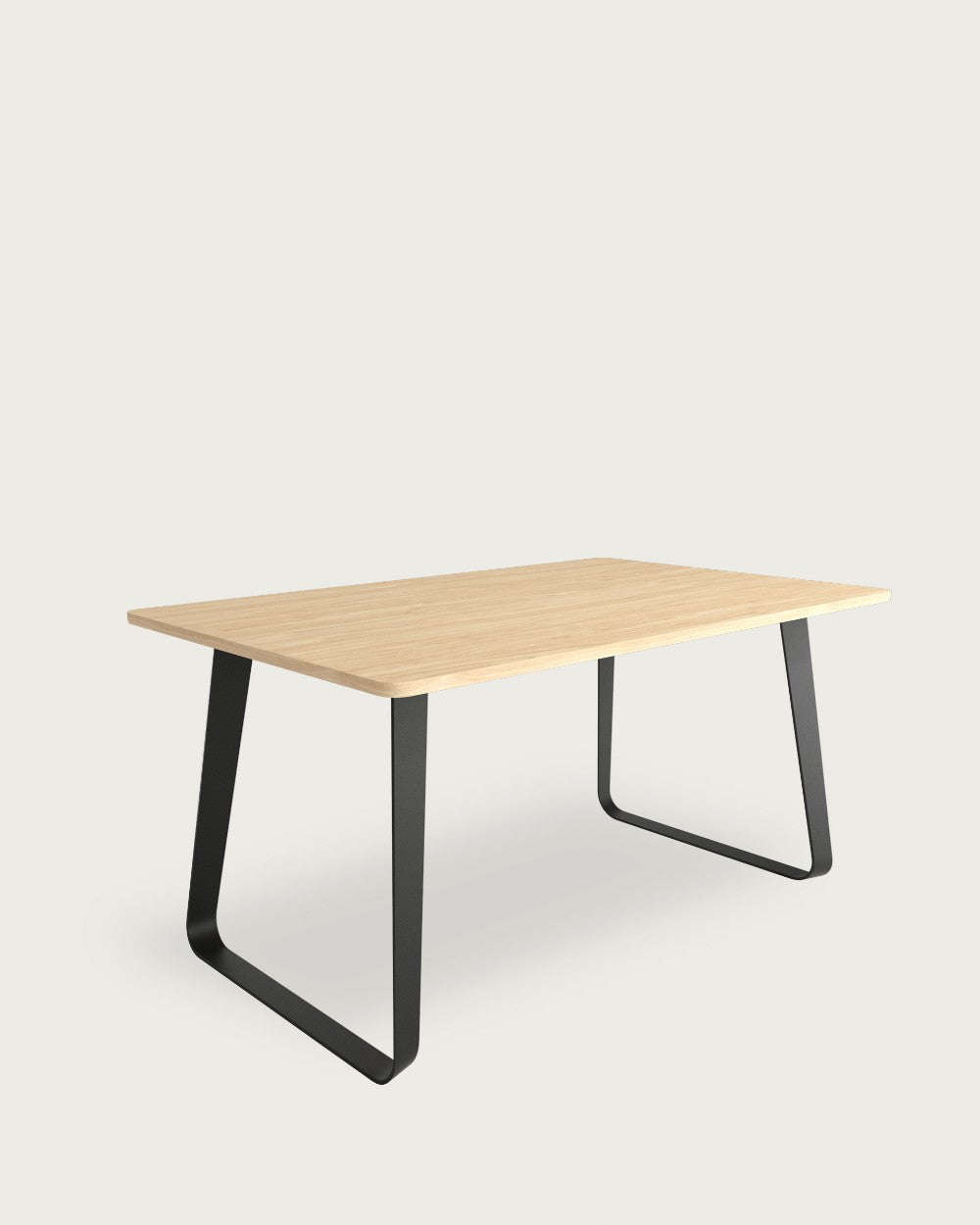 Mesa de comedor Tundra - 180 × 90 cm - Sobre Alpin - Estructura metálica negra
