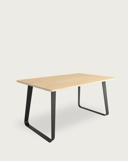 Mesa de comedor Tundra - 180 × 90 cm - Sobre Alpin - Estructura metálica negra