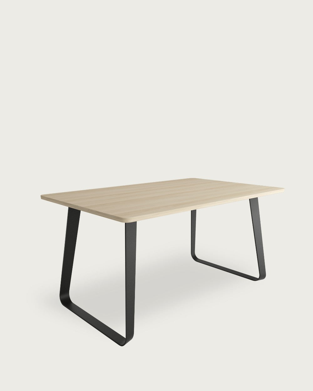 Mesa de comedor Tundra - 180 × 90 cm - Sobre Olmo - Estructura metálica negra