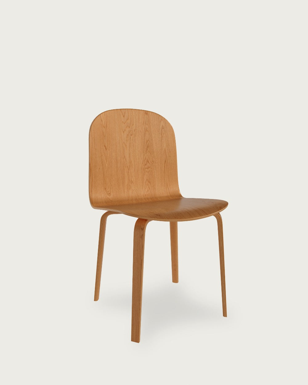Juego de 2 sillas de comedor Catarroja de diseño contemporáneo - Roble natural