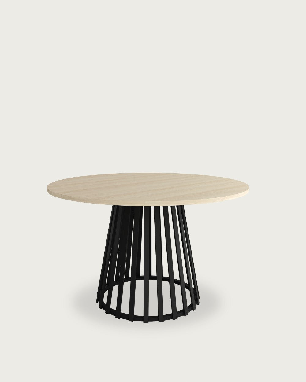 Mesa auxiliar Wadi - Ø 120 cm - Sobre Olmo - Estructura metálica negra