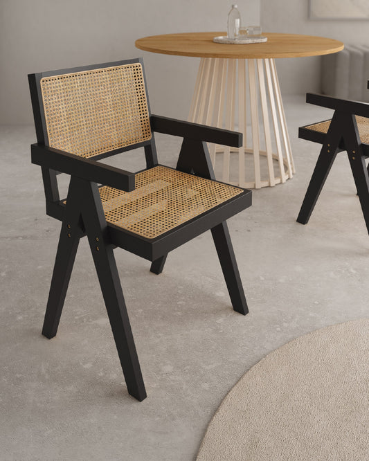 Juego de 2 sillas de comedor Paiporta de diseño contemporáneo - imagen 12