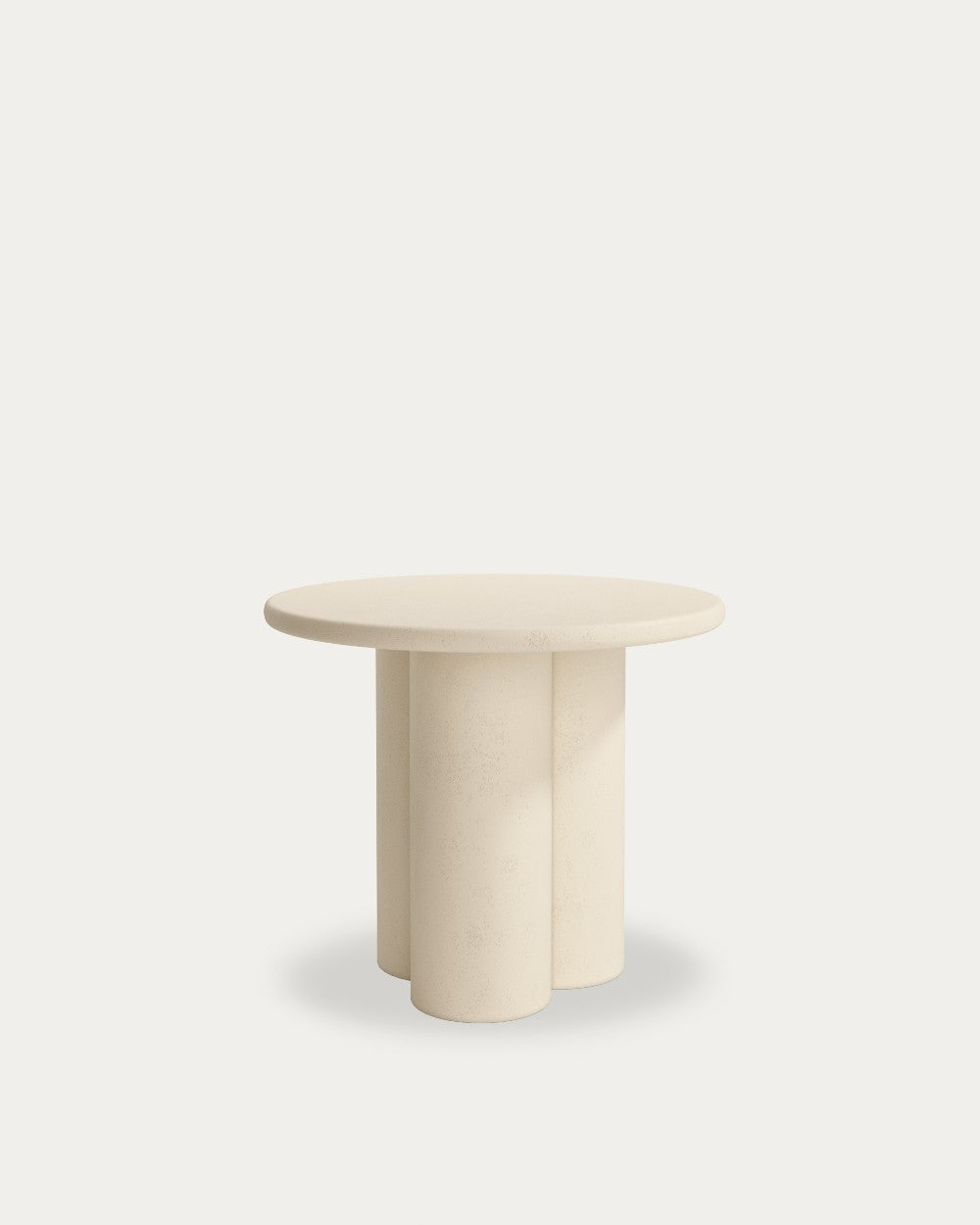 Mesa auxiliar Dorada - Ø 60 cm - Sobre Beige - Estructura Beige