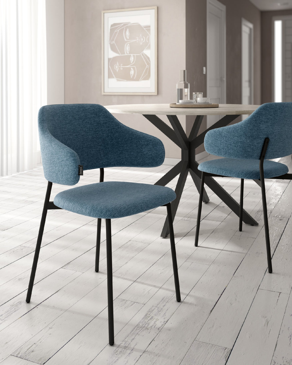 Juego de 4 sillas de comedor Carcaixent tapizadas - imagen 3