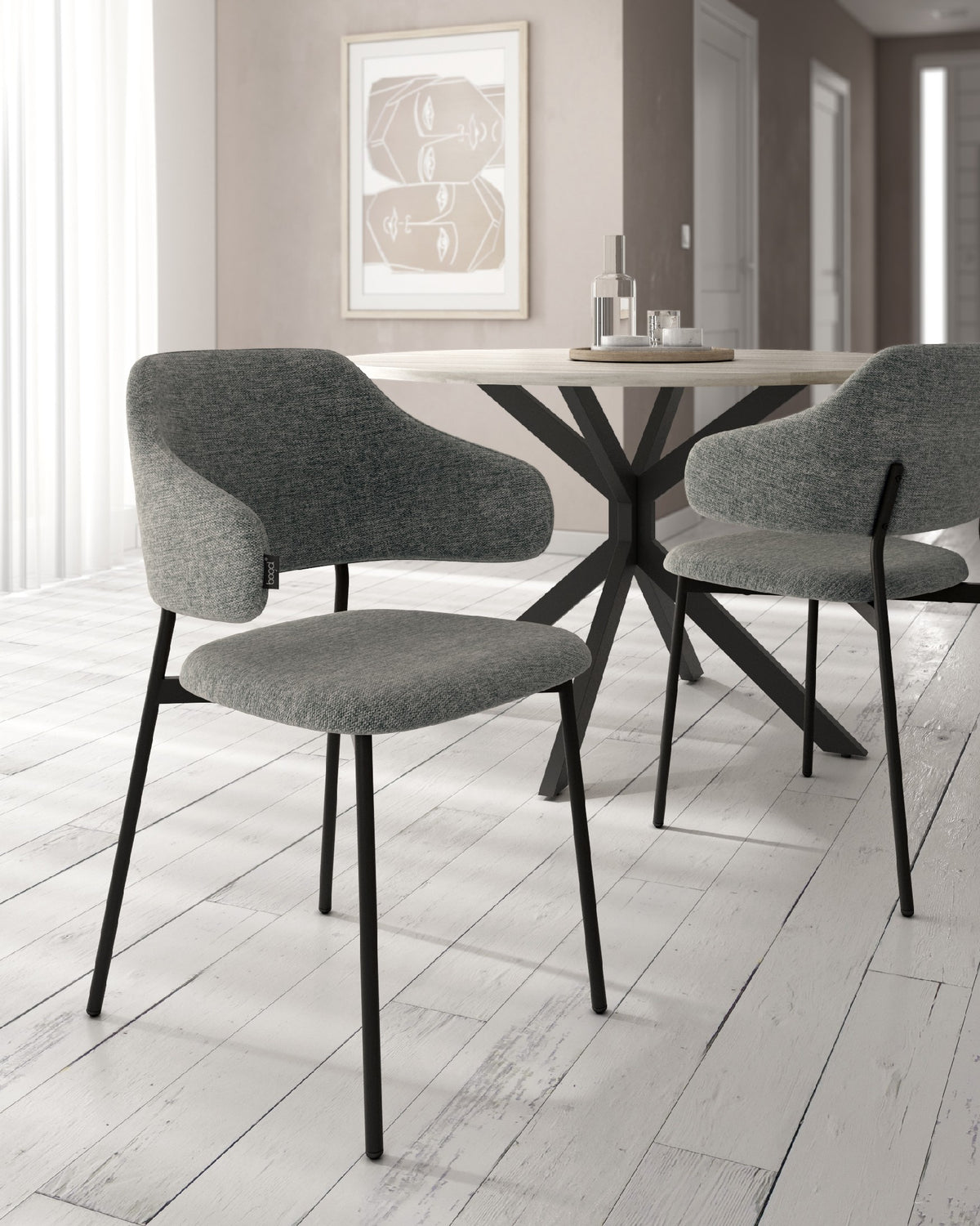 Juego de 4 sillas de comedor Carcaixent tapizadas - imagen 13