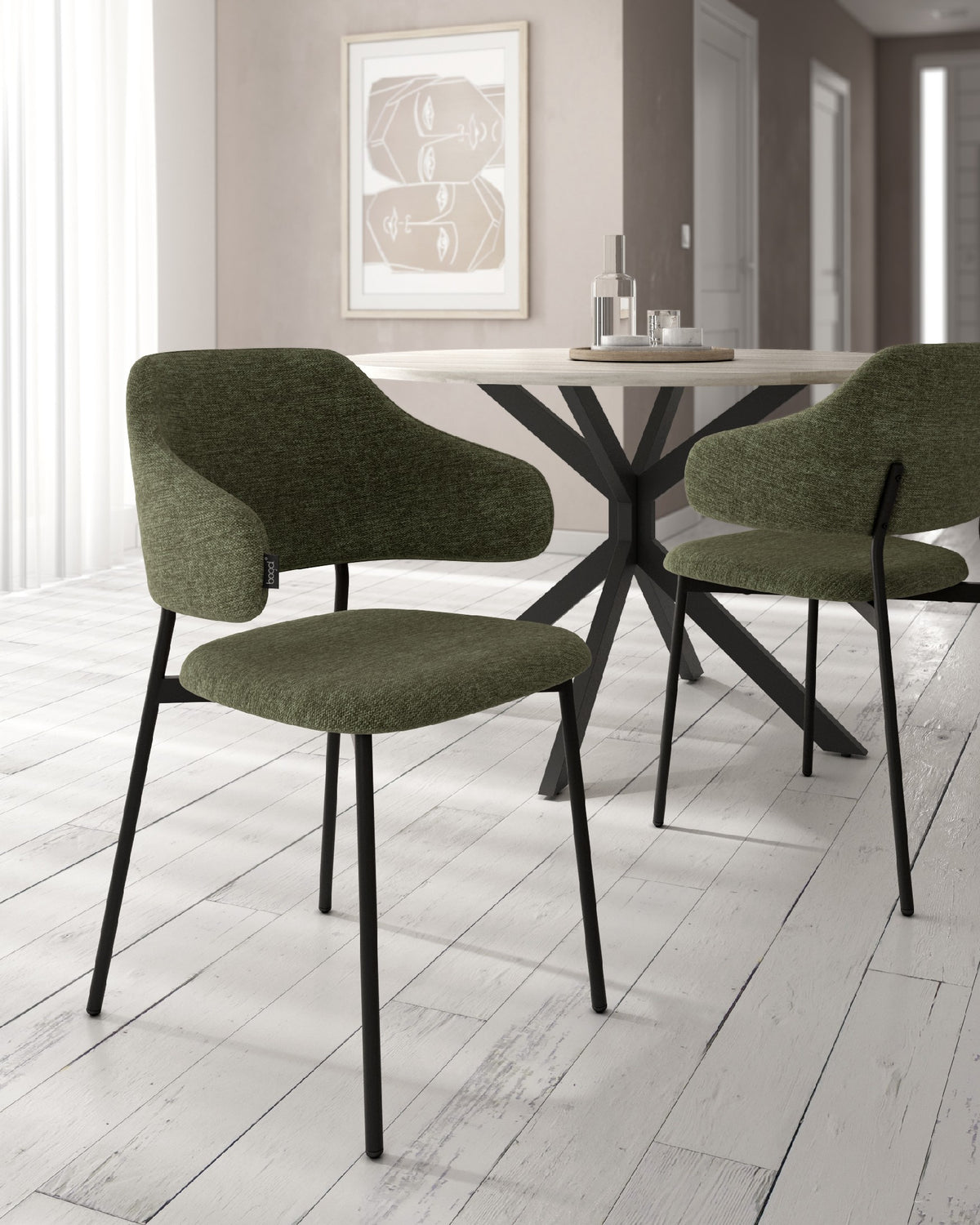 Juego de 4 sillas de comedor Carcaixent tapizadas - imagen 53