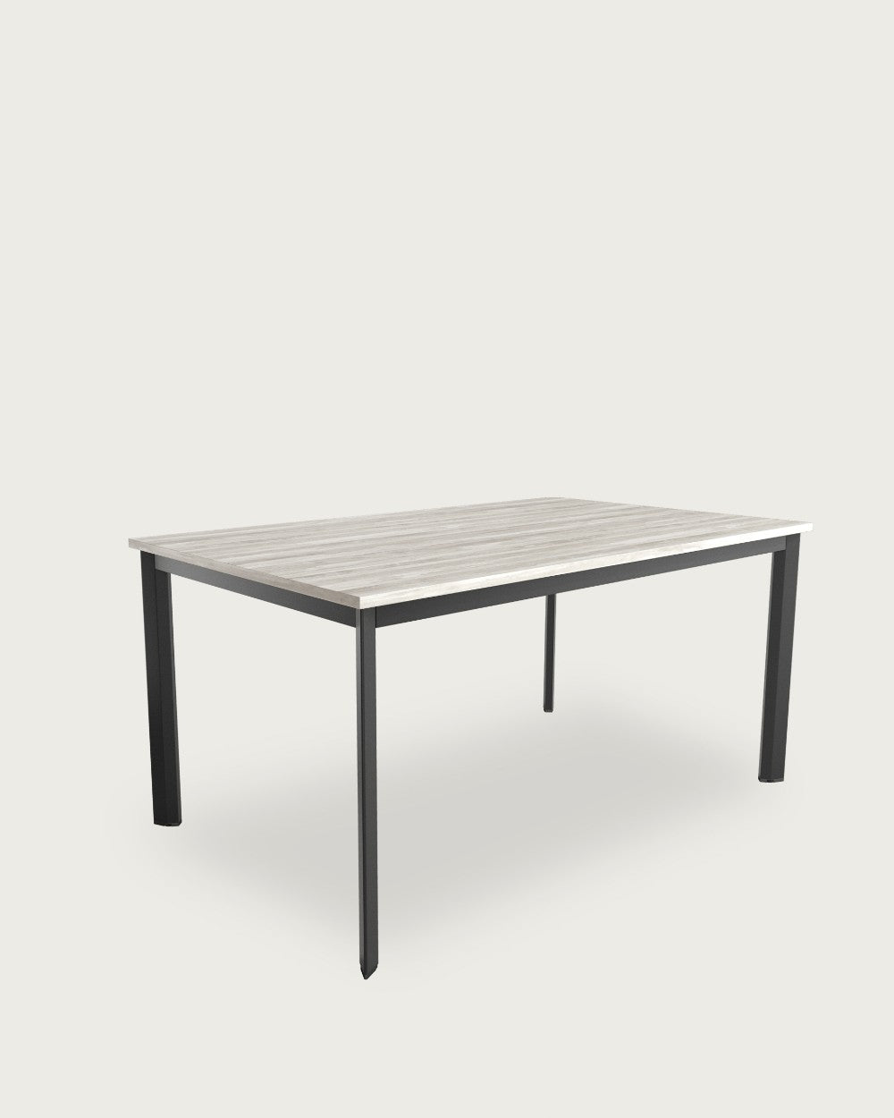 Mesa de comedor Ébano - 180 × 90 cm - Sobre Artic - Estructura metálica negra
