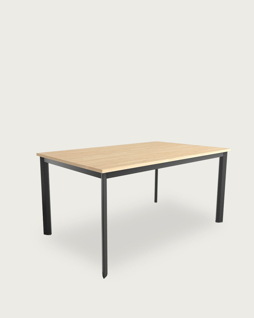 Mesa de comedor Ébano - 180 × 90 cm - Sobre Alpin - Estructura metálica negra
