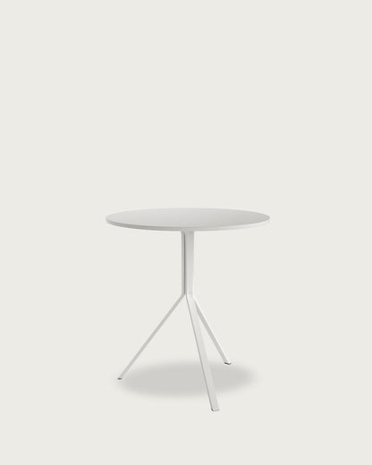 Mesa de exterior Kendra - Ø 70 cm - Blanco