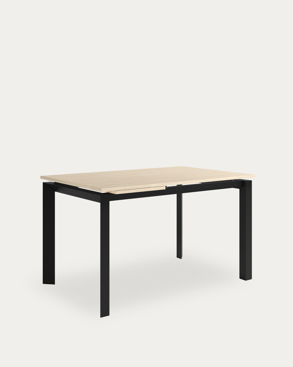 Mesa de comedor extensible Pangea - 170 × 80 cm - Sobre Alpin - Estructura metálica negra
