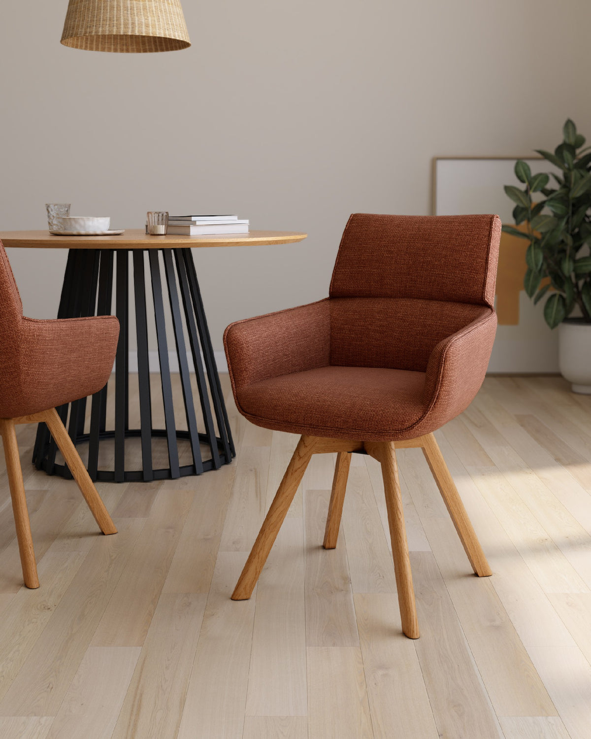 Juego de 2 sillas de comedor Finestrat tapizadas - imagen 21