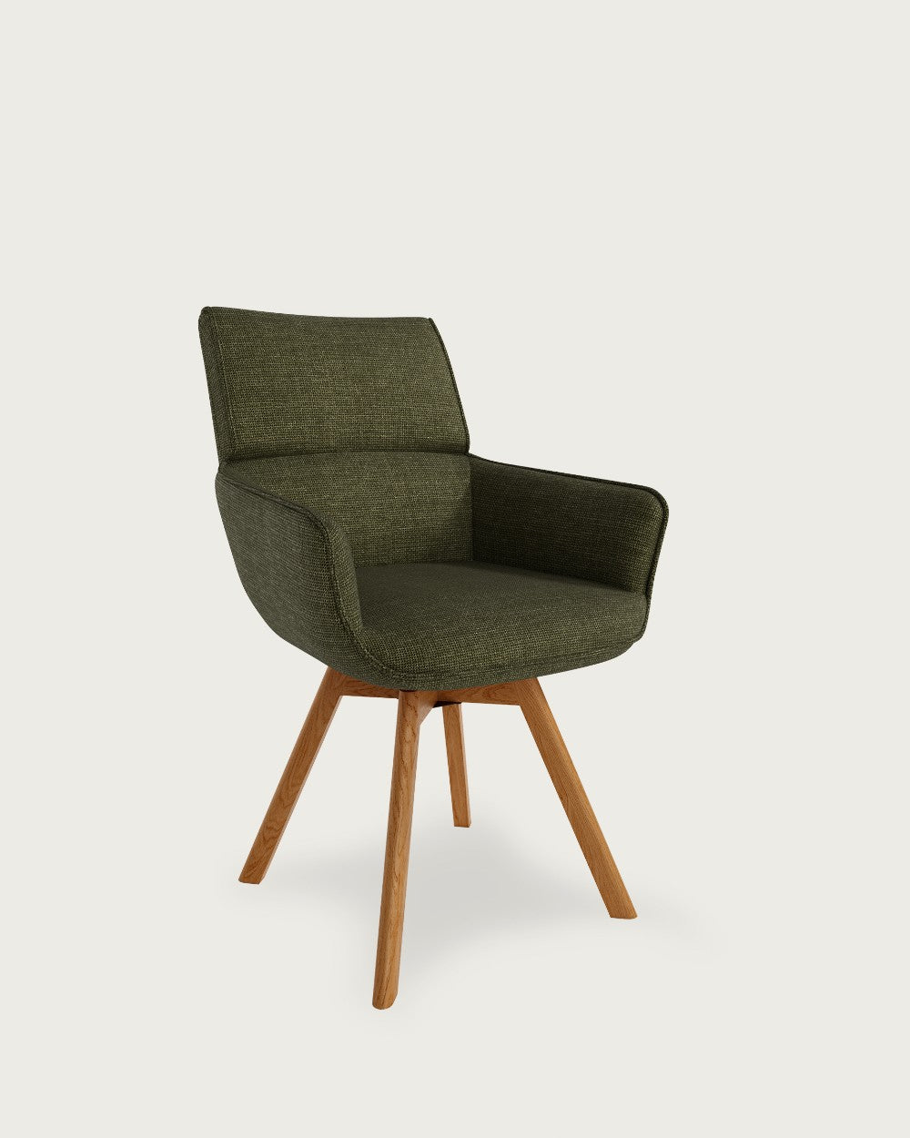 Juego de 2 sillas de comedor Finestrat tapizadas - Tapizado Verde - Patas Madera