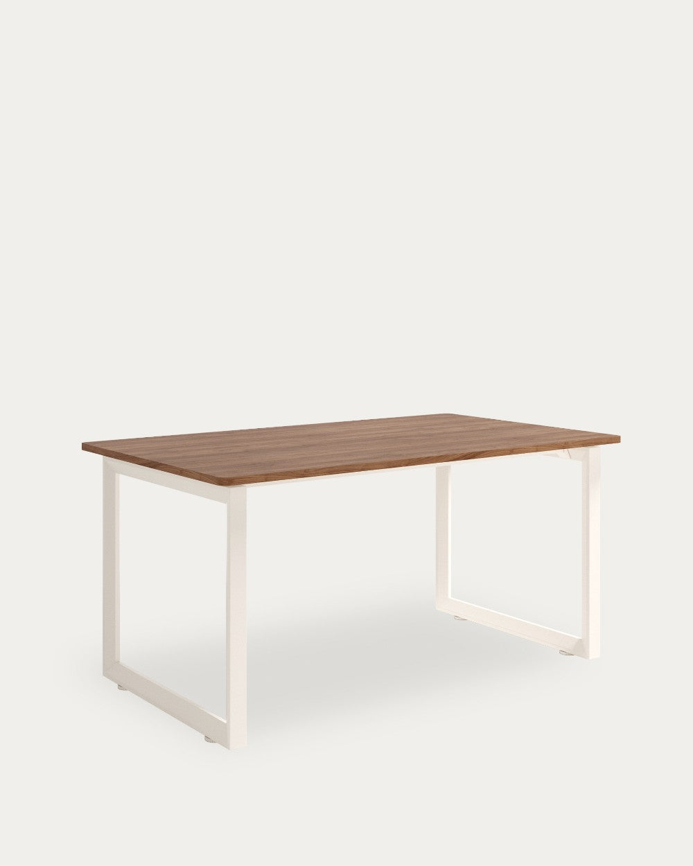 Mesa de comedor Terra - 220 × 90 cm - Sobre Java - Estructura metálica marfil