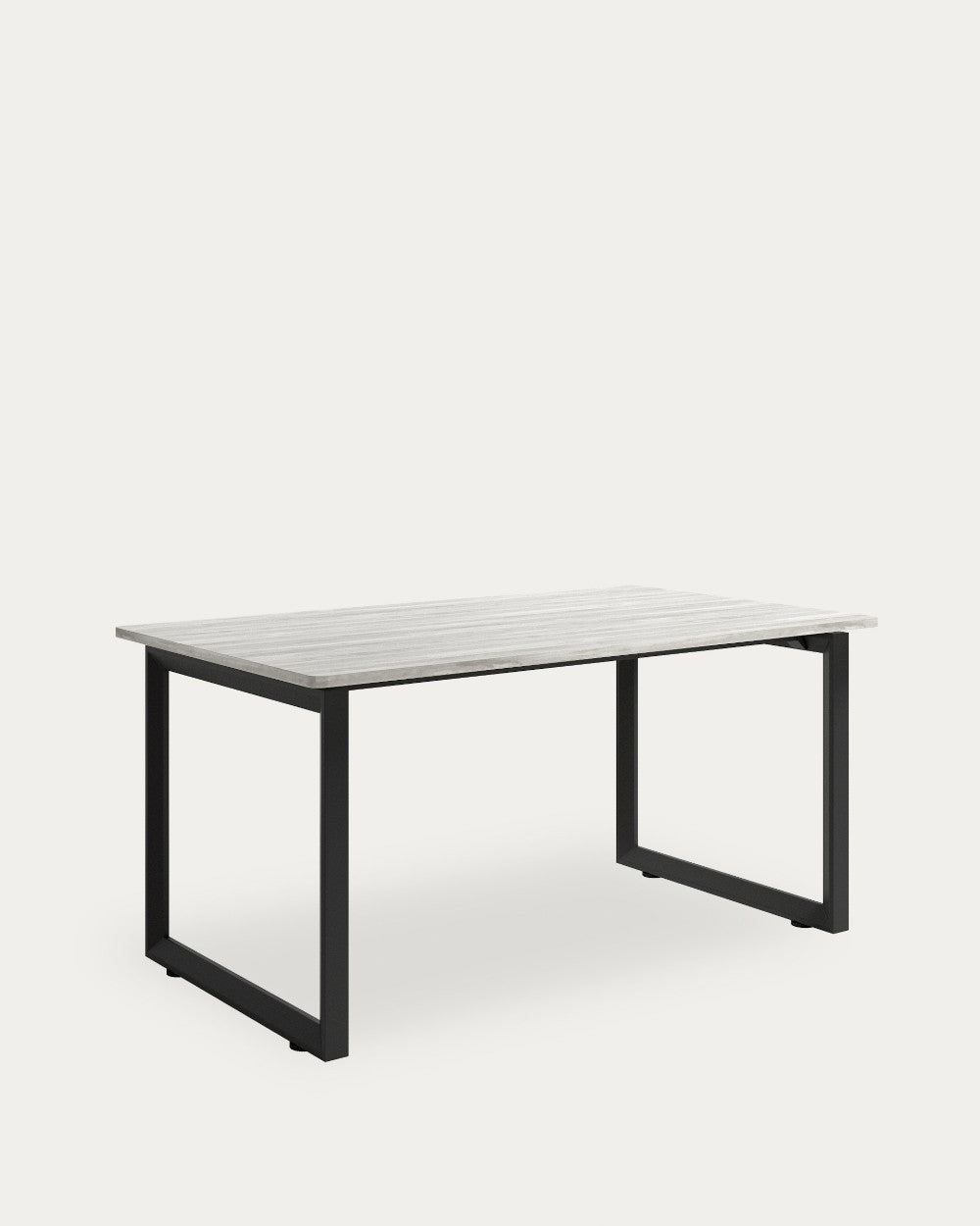 Mesa de comedor Terra - 220 × 90 cm - Sobre Artic - Estructura metálica negra