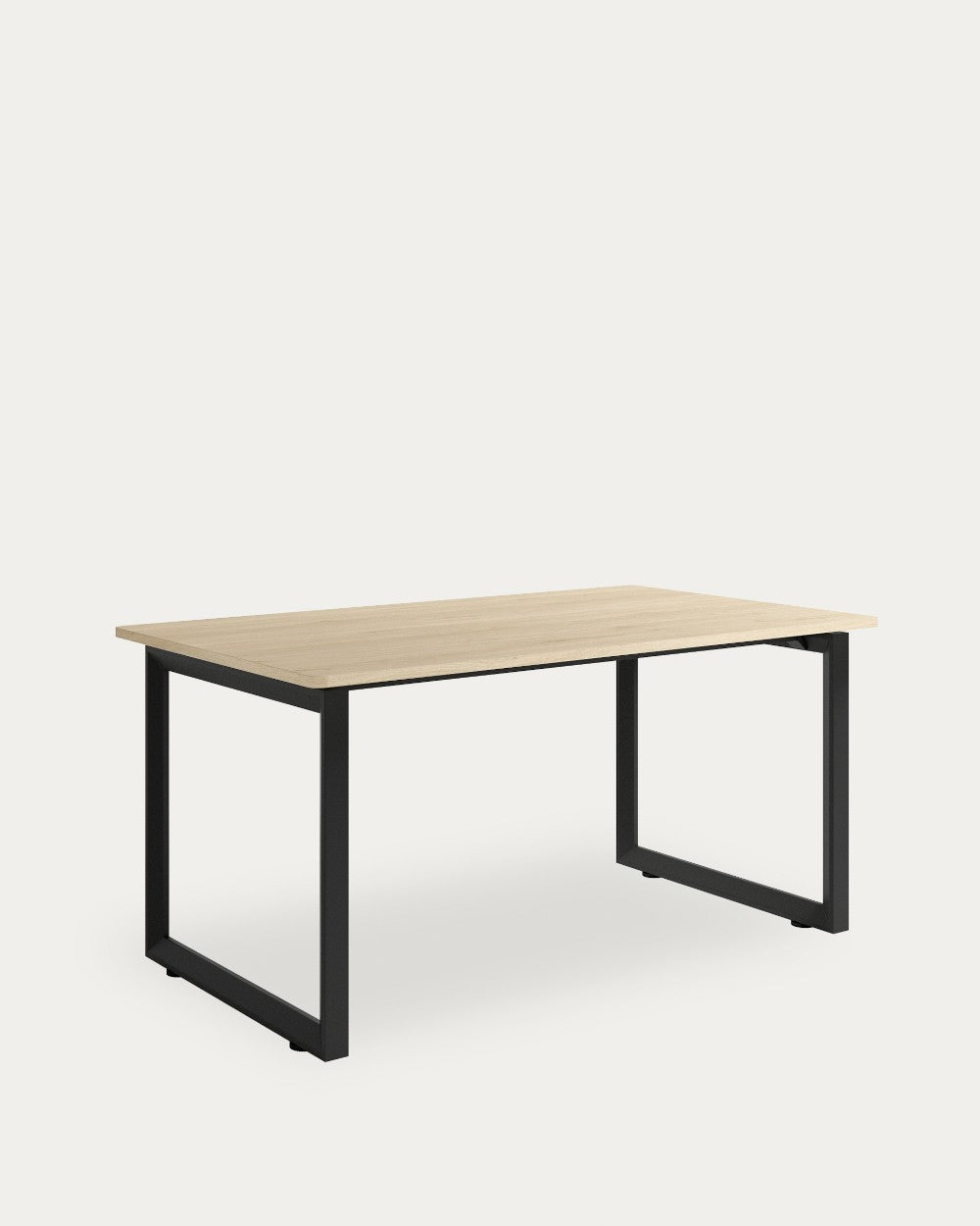 Mesa de comedor Terra - 220 × 90 cm - Sobre Roble Natural - Estructura metálica negra