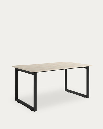 Mesa de comedor Terra - 220 × 90 cm - Sobre Olmo - Estructura metálica negra