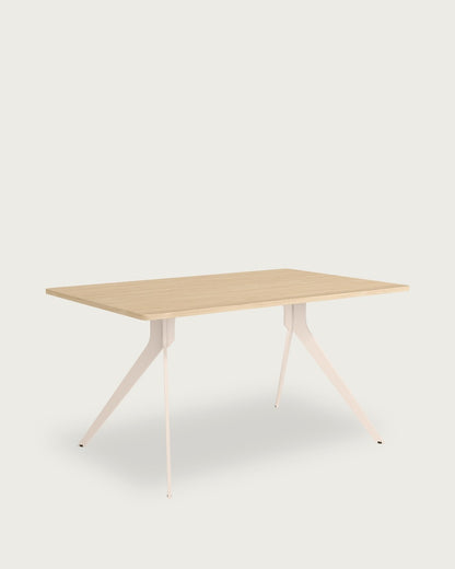 Mesa de comedor Índigo - 180 × 90 cm - Sobre Alpin - Estructura metálica marfil