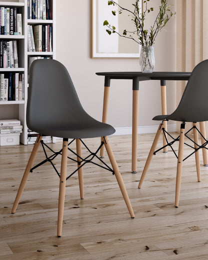 Juego de 4 sillas de cocina Gata con detalles de madera - imagen 12