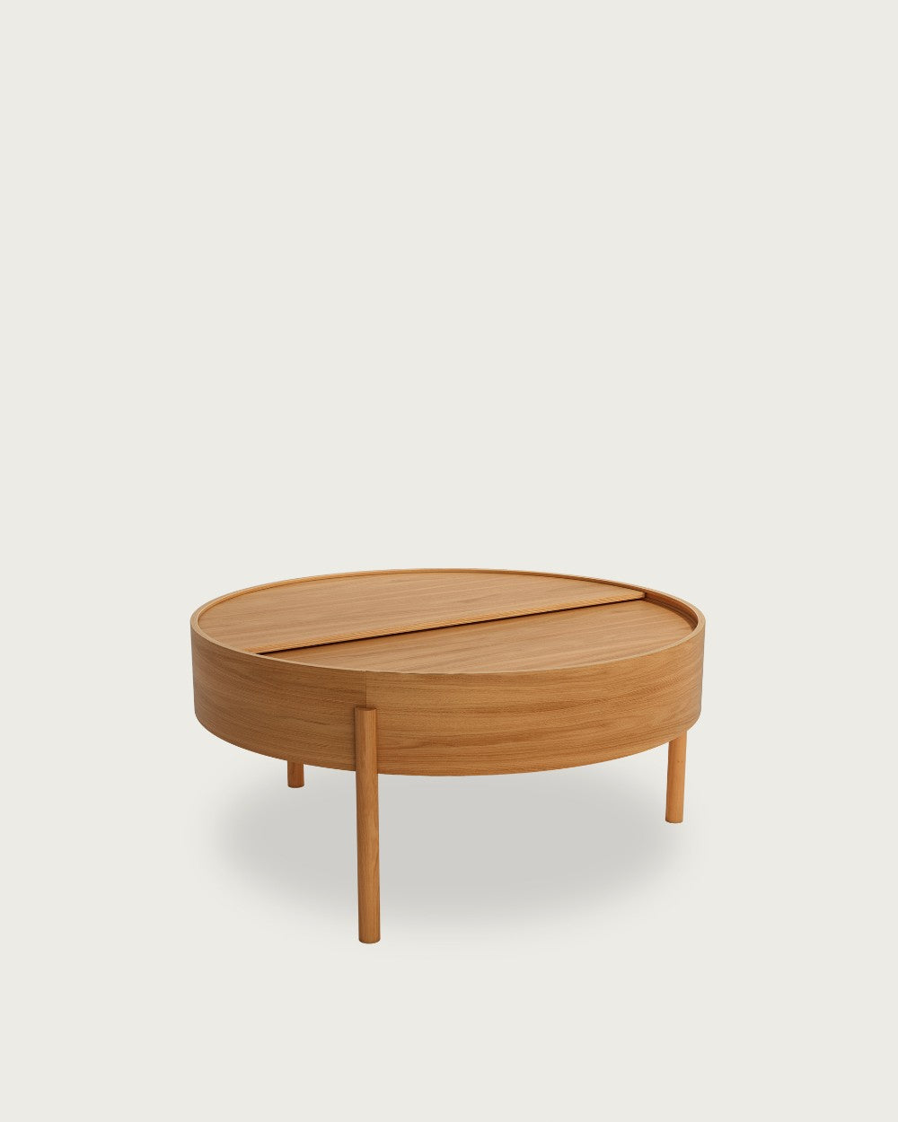 Mesa auxiliar Drago - Ø 80 cm - Roble natural