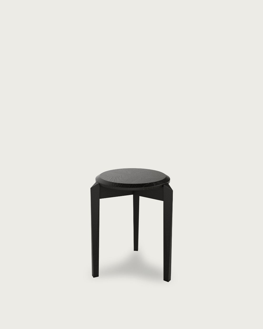Taburete Nerea de diseño contemporáneo - Roble negro