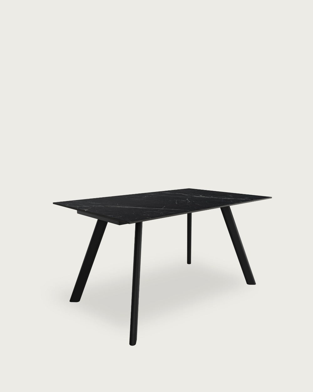 Mesa de comedor Estela - 180 × 90 cm - Sobre Marquina - Estructura metal negra
