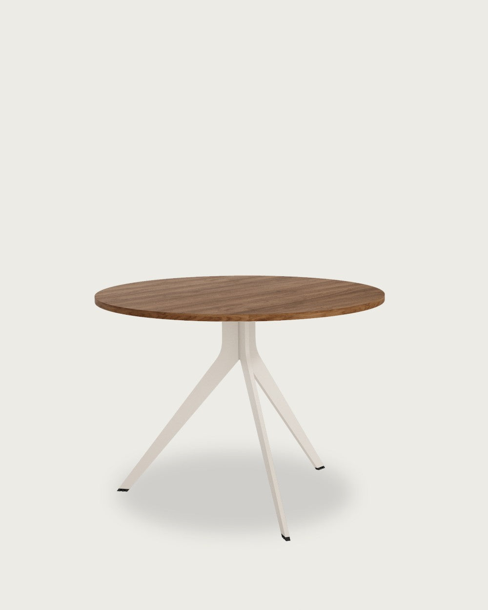 Mesa de comedor Grana - Ø 120 cm - Sobre Java - Estructura metálica marfil