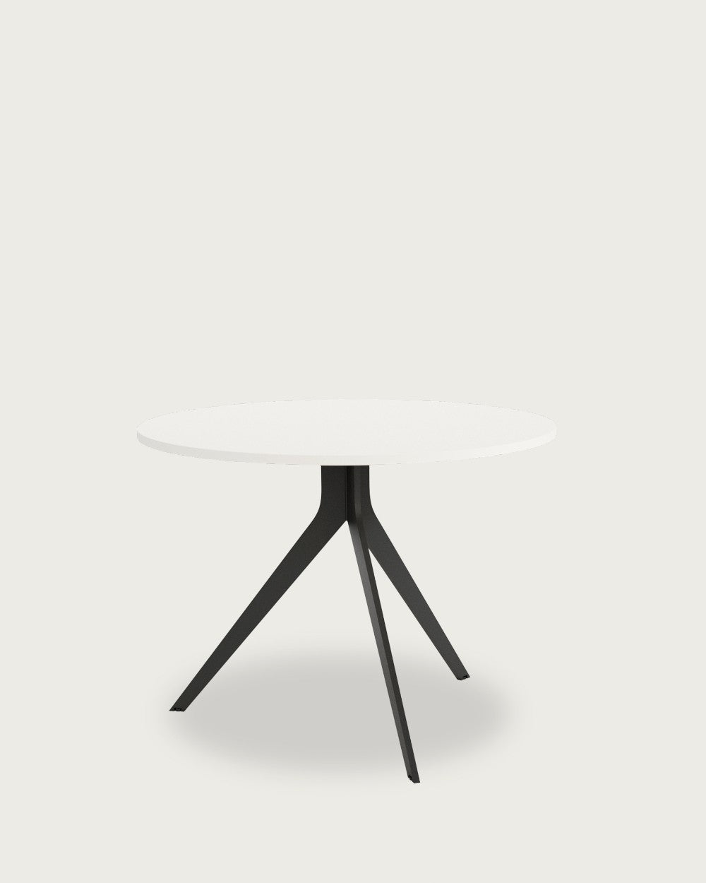 Mesa de comedor Grana - Ø 120 cm - Sobre Blanco Extra - Estructura metálica negra