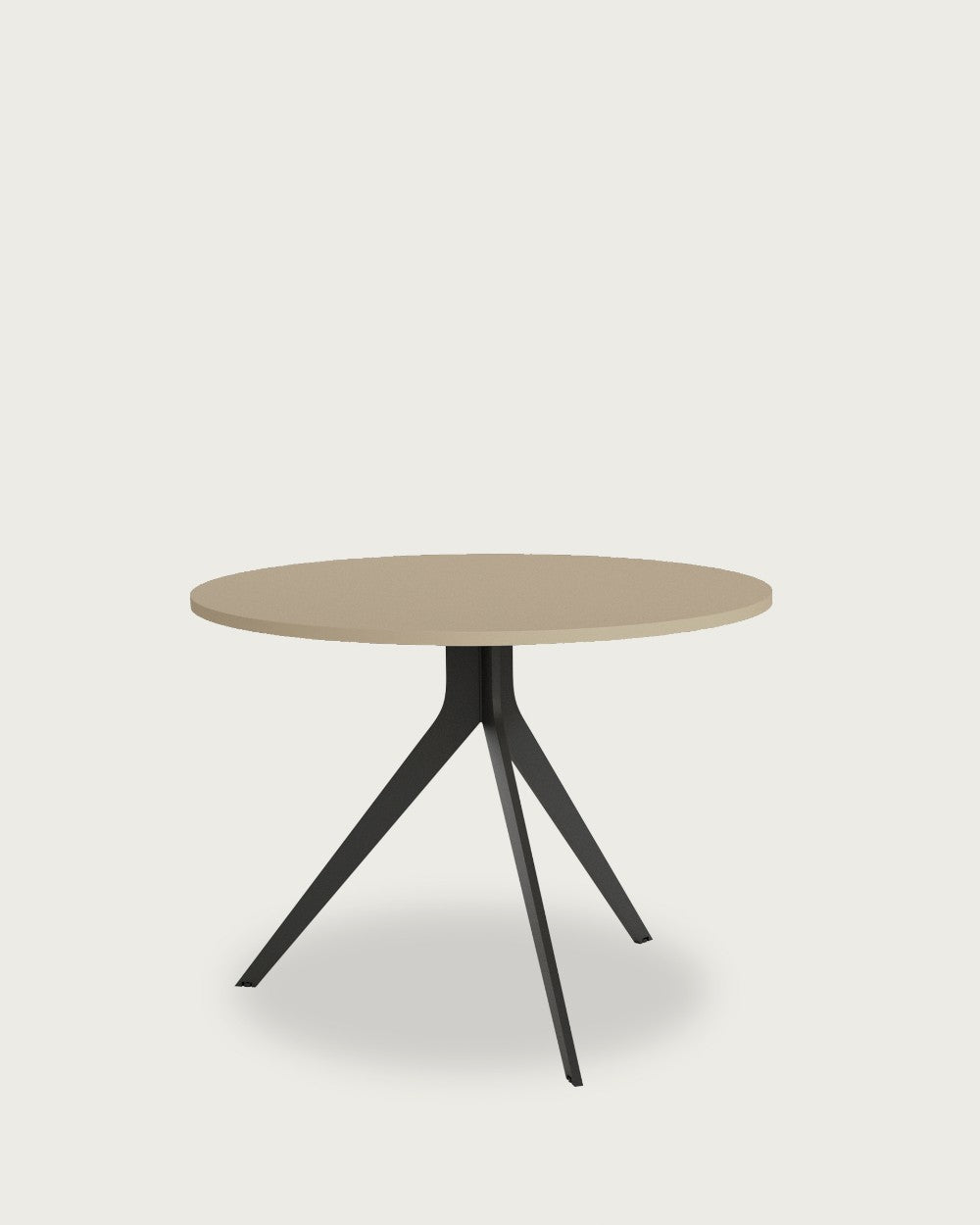 Mesa de comedor Grana - Ø 120 cm - Sobre Perla - Estructura metálica negra