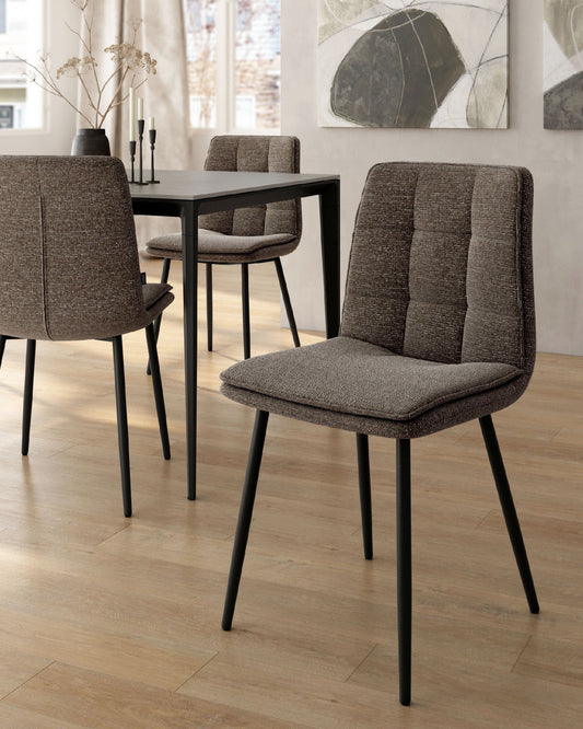 Juego de 4 sillas de comedor Júcar tapizadas - imagen 3