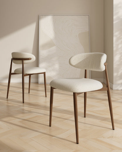 Juego de 2 sillas de comedor Serpis tapizadas - imagen 3