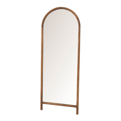 Espejo de suelo en forma de arco, nogal