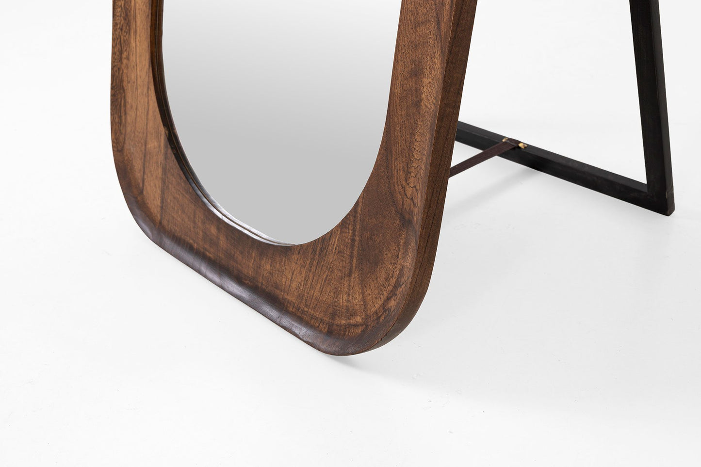 Espejo de suelo madera nogal 160x60 cm