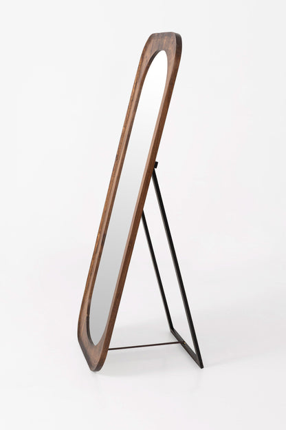 Espejo de suelo madera nogal 160x60 cm