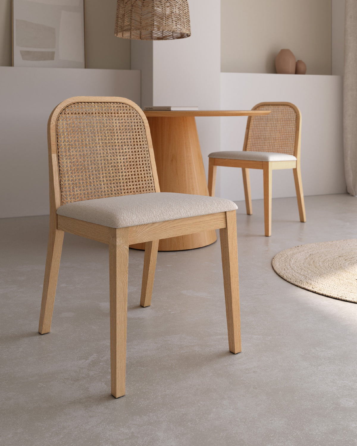 Juego de 2 sillas de comedor Safor tapizadas - imagen 3
