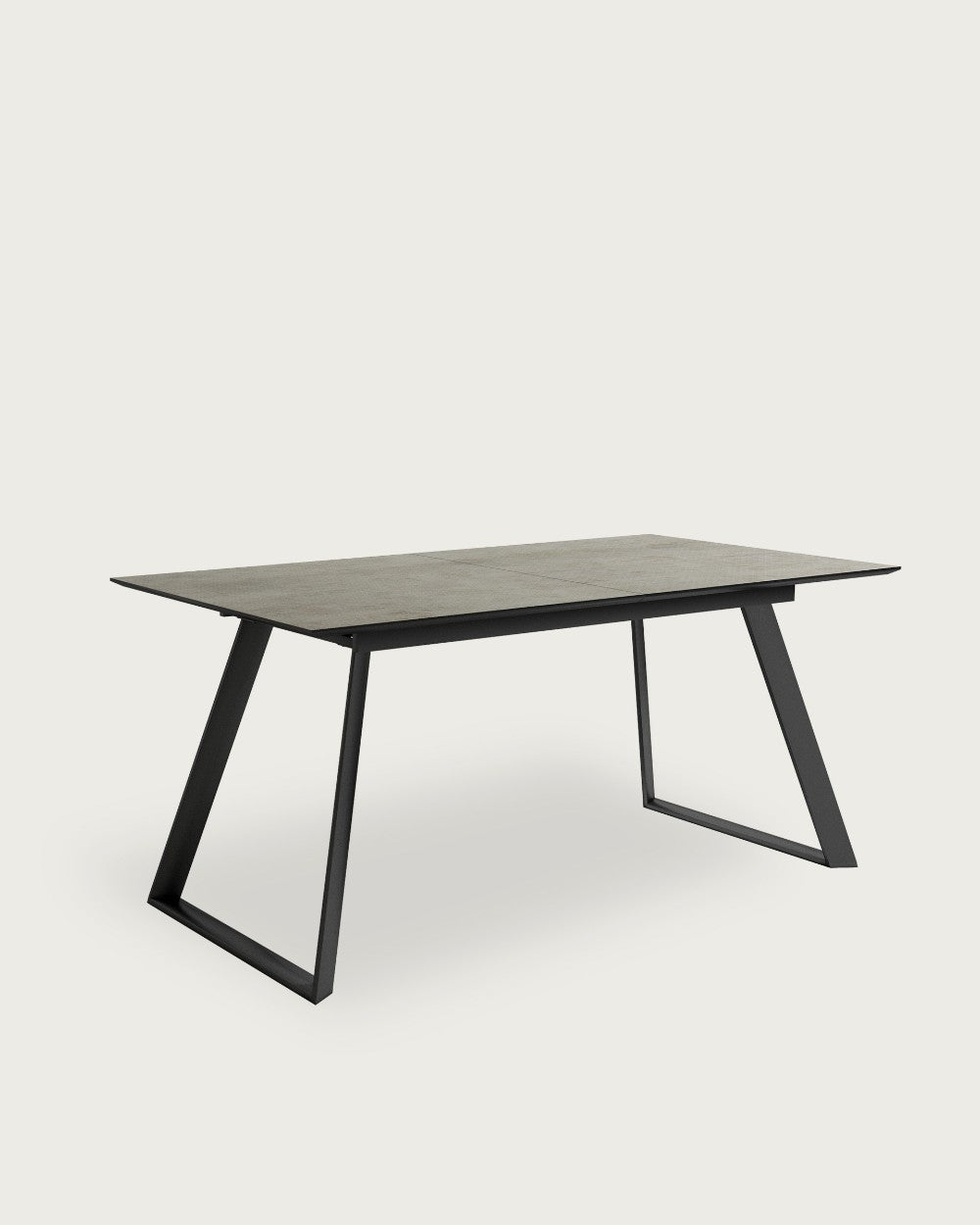 Mesa de comedor extensible Ámbar - 140/180 × 90 cm - Sobre Porland - Estructura metal negra