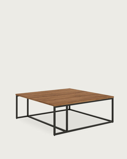 Mesa auxiliar Greda - 80 × 80 cm - Sobre Java - Estructura metálica negra